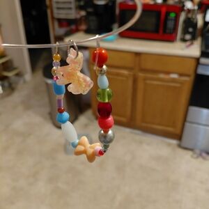 Multi-Color Beaded Women's Bracelet with Butterfly Charm